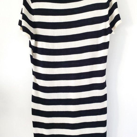 NEW INC International Concepts Striped Top with Beaded Floral Detail - Large - Picture 4 of 5